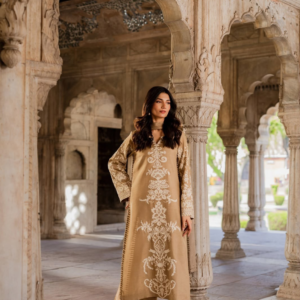 Premium Charmuse Silk 3-Piece Embroidered Suit