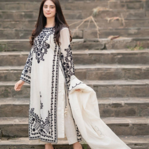 Airjet Dhanak 3PC Embroidered Suit