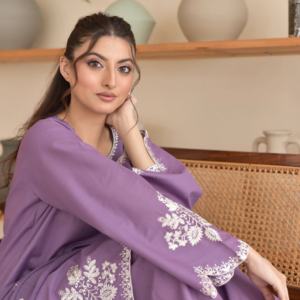 Premium Air-Jet Dhanak 3-Piece Embroidered Suit