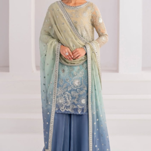 Premium Chiffon Embroidered 3-Piece Suit